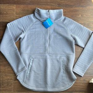 NWT Columbia Whistling Pines Pullover Light Gray | Columbia Ribbed Pullover
